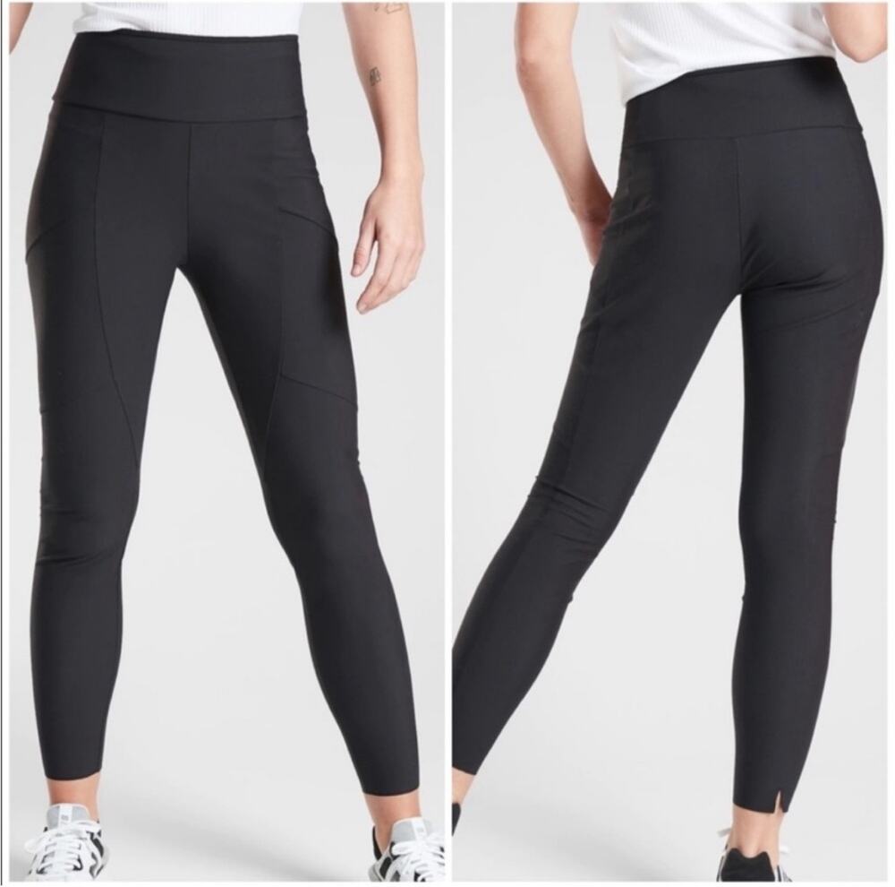 Athleta Leggings Womens 6 Black Stellar City Pull On Skinny Travel Athleisure